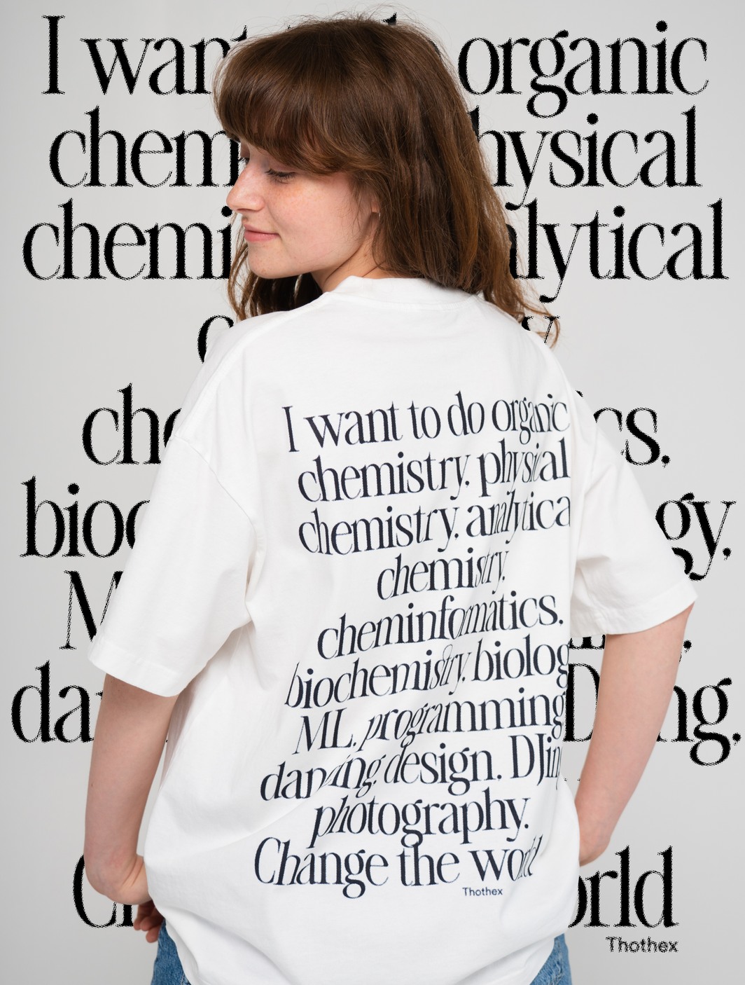 Thothex — мерч с принтом «I want to do organic chemistry»